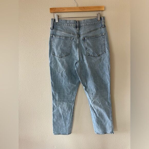 J Crew High Rise Classic Vintage Mom Jean Size 27 Light Wash - Picture 5 of 6